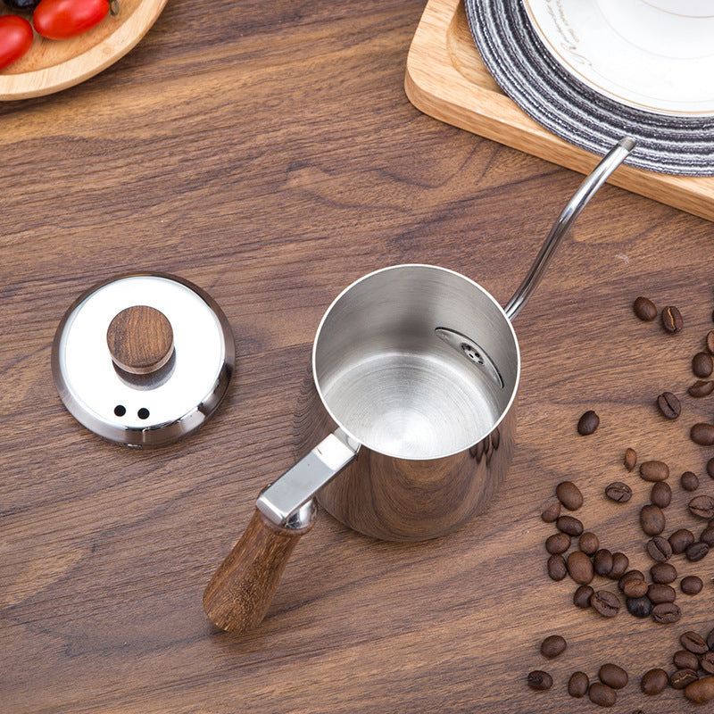 Swan Hand Kettle with Wooden Handle