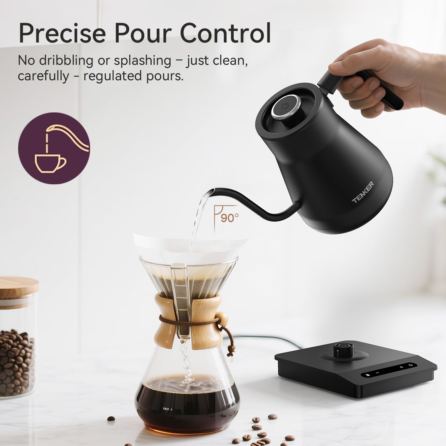 Gooseneck Electric Kettle With Temperature Control
